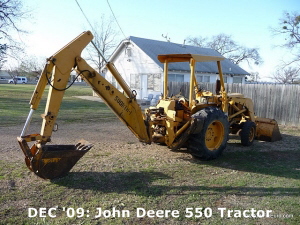 DEC '09: John Deere 550 Tractor / Backhoe
